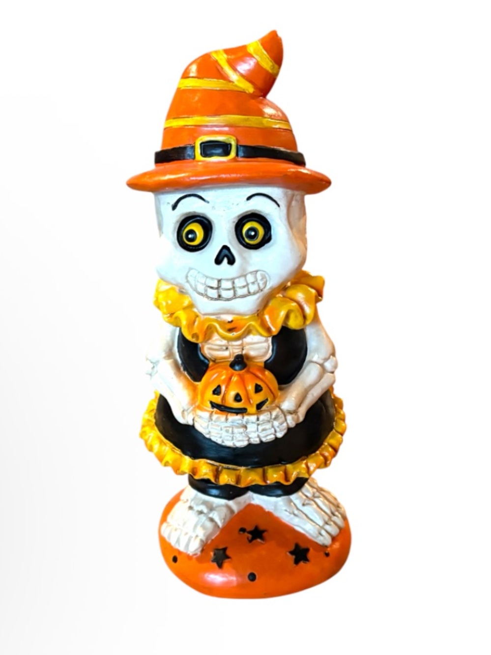 HALLOWEEN➕Whimsical Skeleton Witch Statue